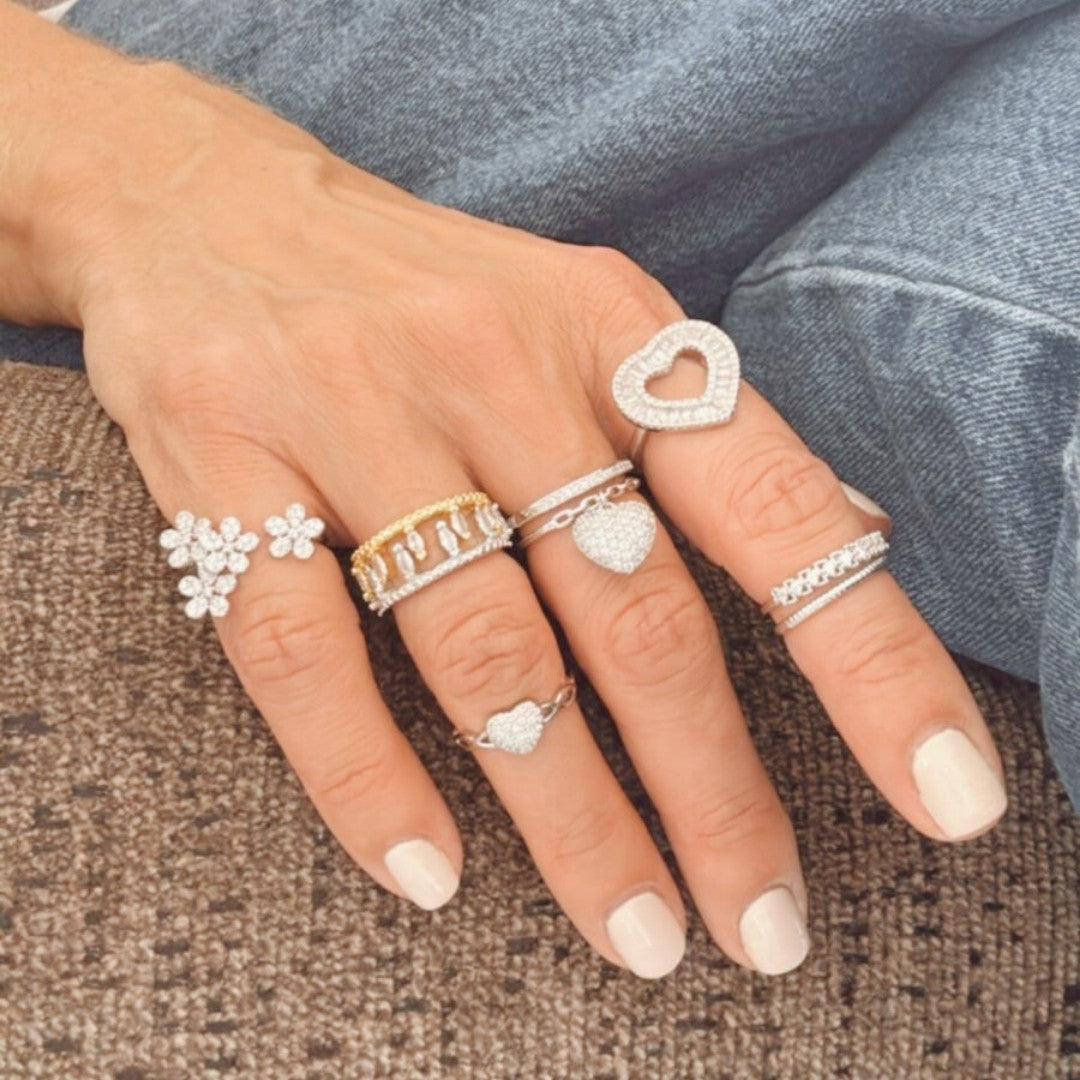 Anillo Flora Silver
