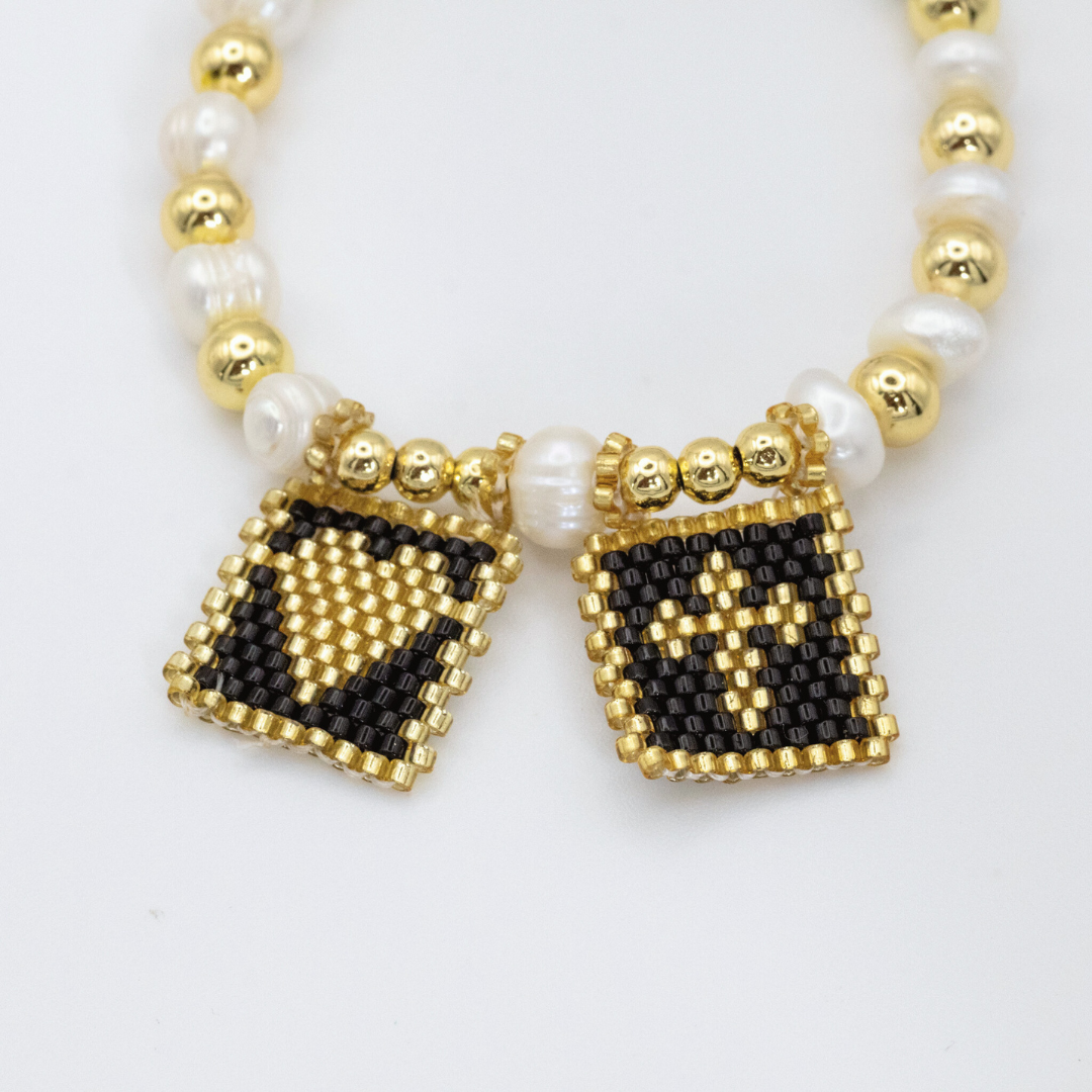 Pulsera Balines y Perlas