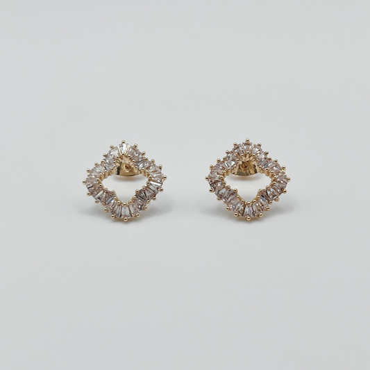 Aretes Rombo con Zircones