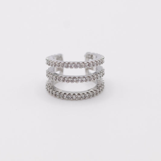 Earcuff Zircones Silver