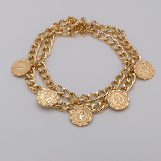 Collar por dos Moneda maxis