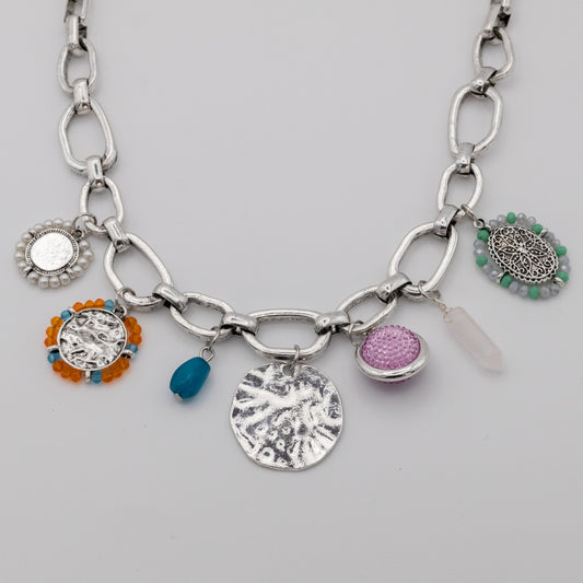 Collar Multidijes Silver