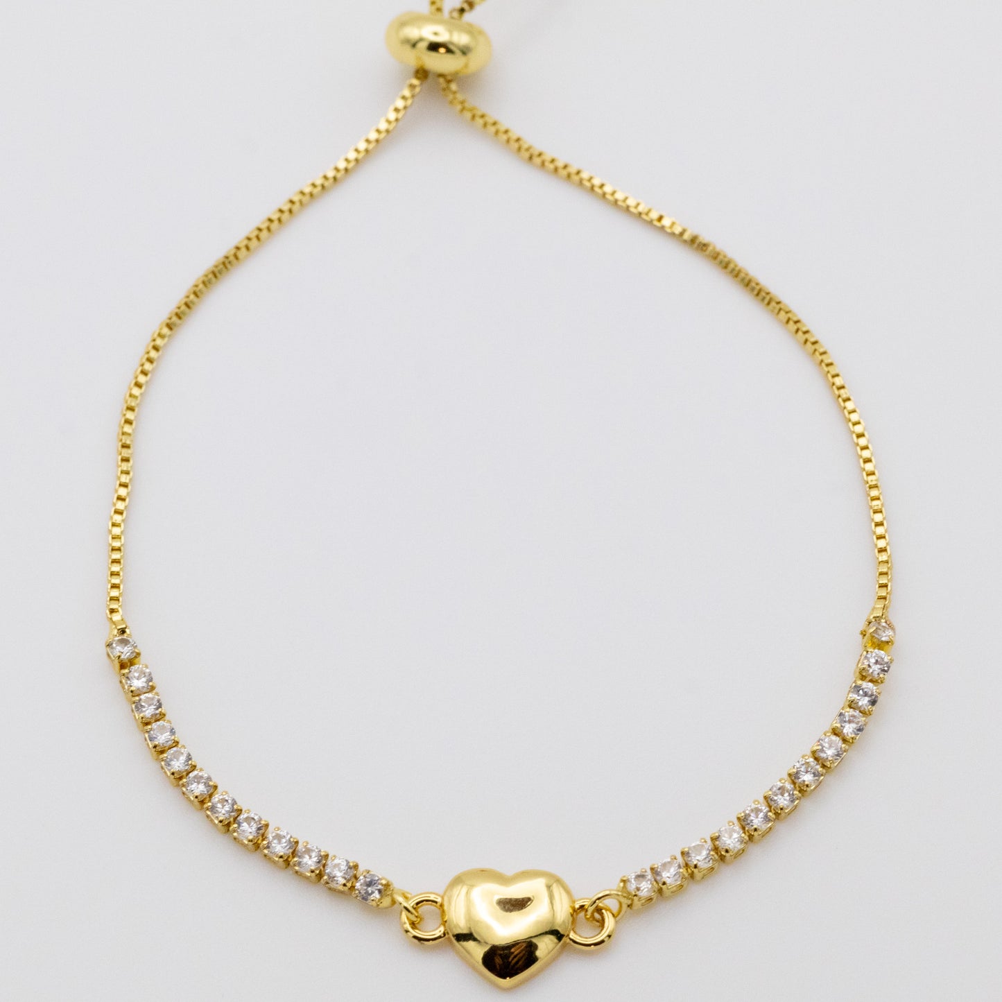 Pulsera Corazones y Zircones Ajustable