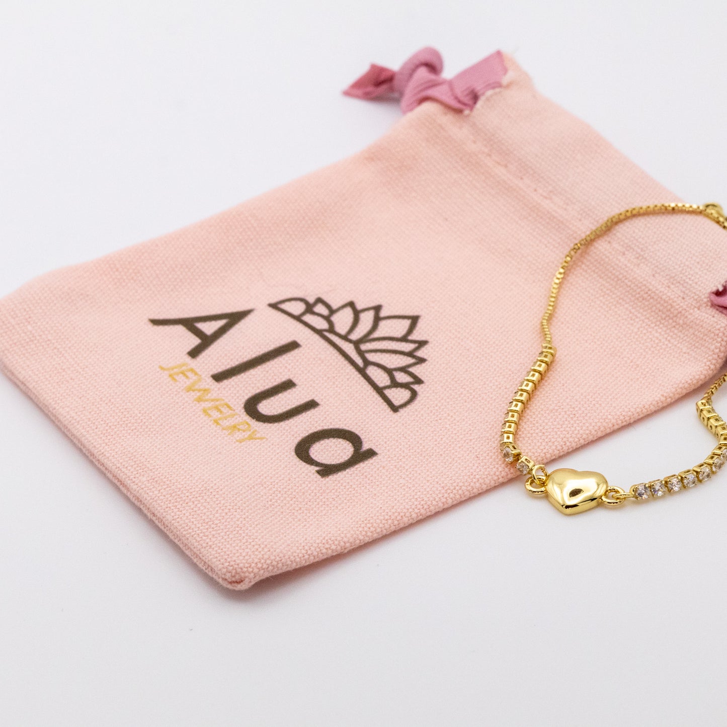 Pulsera Corazones y Zircones Ajustable